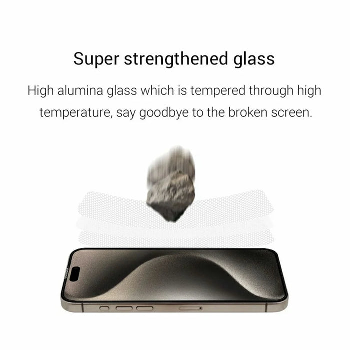 KZDOO For iPhone 16 Plus  /  15 Plus  /  14 Pro Max Anti-Dust Clear Screen Protector 3D Curved AB Glue Tempered Glass Film - 4