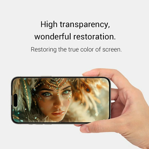 KZDOO For iPhone 16 Pro Max Anti-Dust Clear Screen Protector 3D Curved AB Glue Tempered Glass Film - 2
