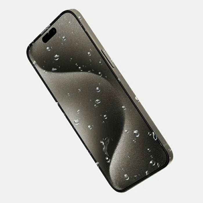 KZDOO For iPhone 16 Pro Max Anti-Dust Clear Screen Protector 3D Curved AB Glue Tempered Glass Film - 6