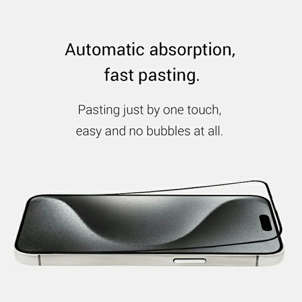 KZDOO For iPhone 16 Plus Full Glue Tempered Glass Screen Protector Full Coverage Silk Printing Glass Film - 3