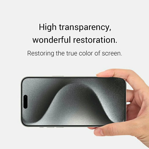 KZDOO For iPhone 16 Pro Full Glue Tempered Glass Screen Protector Full Coverage Silk Printing Glass Film - 2