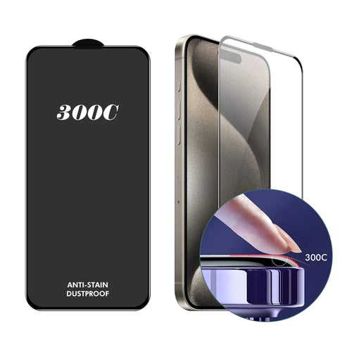 ENKAY HAT PRINCE For iPhone 16 Pro Max  Screen Protector 300C Large Arc Silk Print High Aluminium-Silicon Glass Film - Transparent - 1