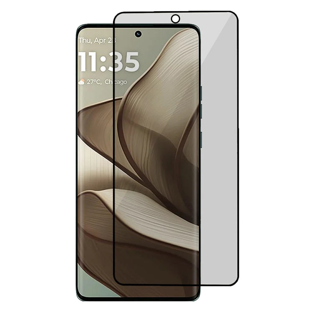 For Motorola Edge 50 5G Tempered Glass Film Anti-Peep Privacy Protection Screen Protector Full Glue - 1