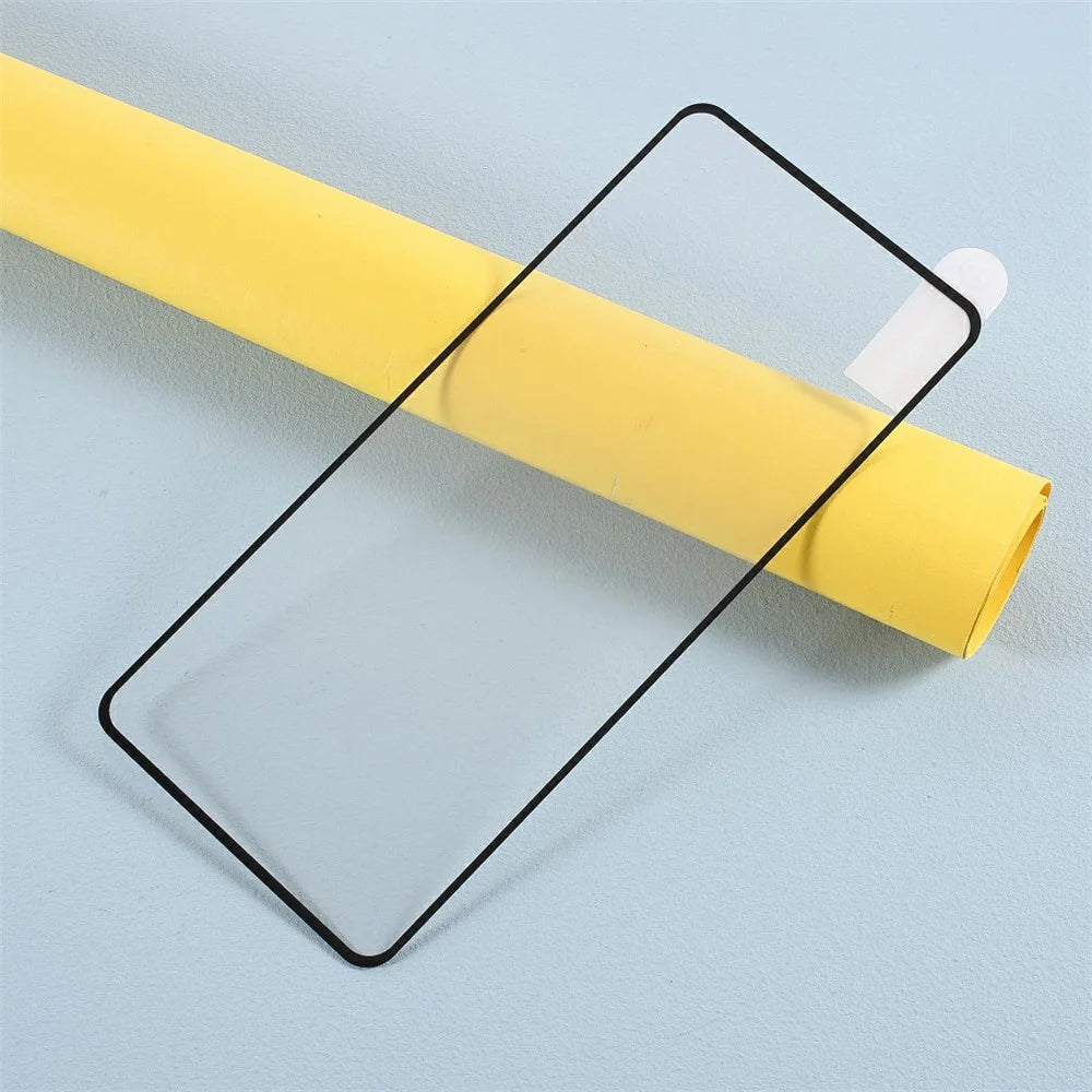 For Motorola Edge 50 5G Tempered Glass Electroplating Anti-Fingerprint Silk Printing Full Glue Screen Protector - 3