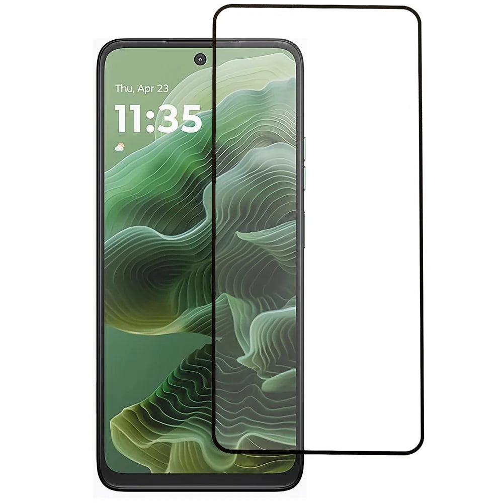 For Motorola Moto G35 5G Silk Printing Full Screen Protector Full Glue HD Clear Film - 1