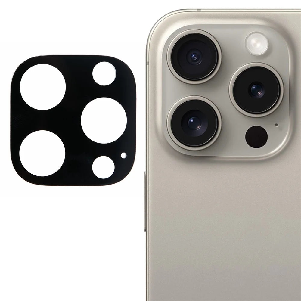 For iPhone 16 Pro / 16 Pro Max Tempered Glass Lens Protector Silk Printing Camera Lens Film - 1