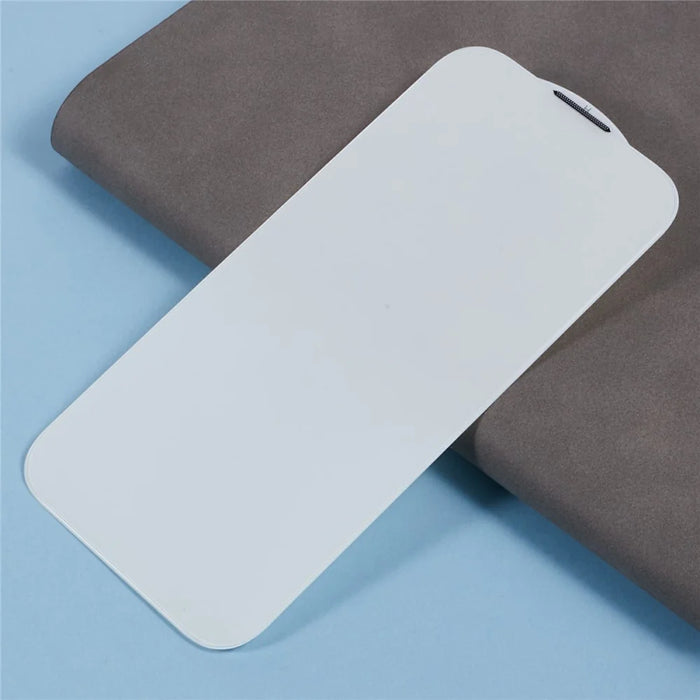 For iPhone 16 Screen Protector Crystal Clear Purple Light Tempered Glass Film Built-In Dust-Proof Mesh - 3