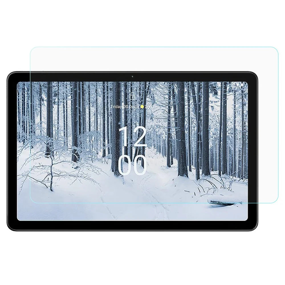 Full Coverage Tempered Glass Film for Nokia T21, 0.3mm Arc Edge Anti-explosion Ultra Clear Screen Protector - 1