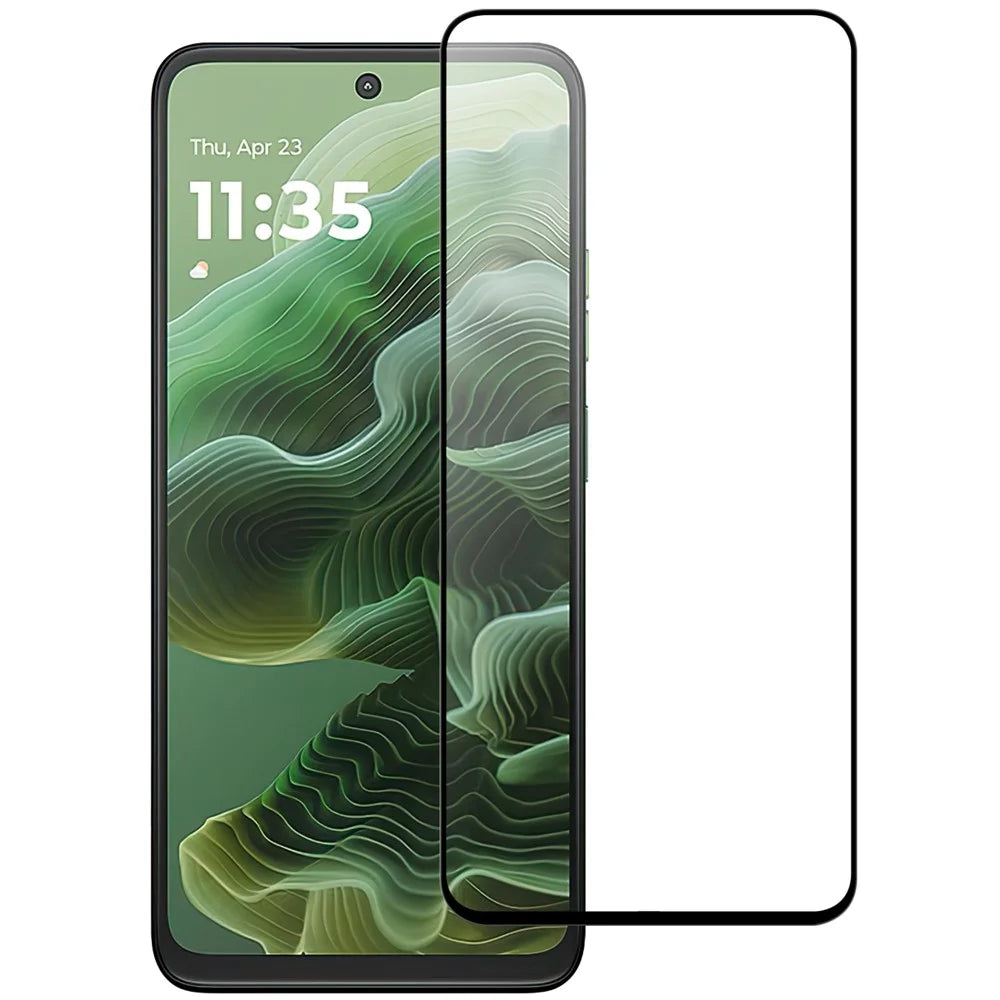 For Motorola Moto G35 5G AGC Tempered Glass with Black Edge Full Glue Full Coverage Screen Protector - 1