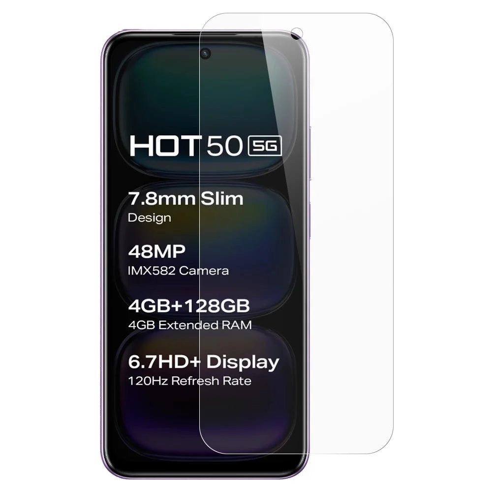 For Infinix Hot 50 5G Screen Protector 0.3mm Ultra-Clear Tempered Glass Film - 1