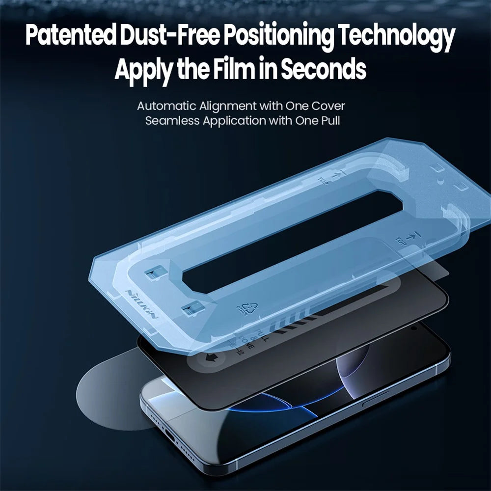 NILLKIN For iPhone 16 Pro Anti-Peep Screen Protector Anti-Scratch AGC Glass Full Screen Film - 7