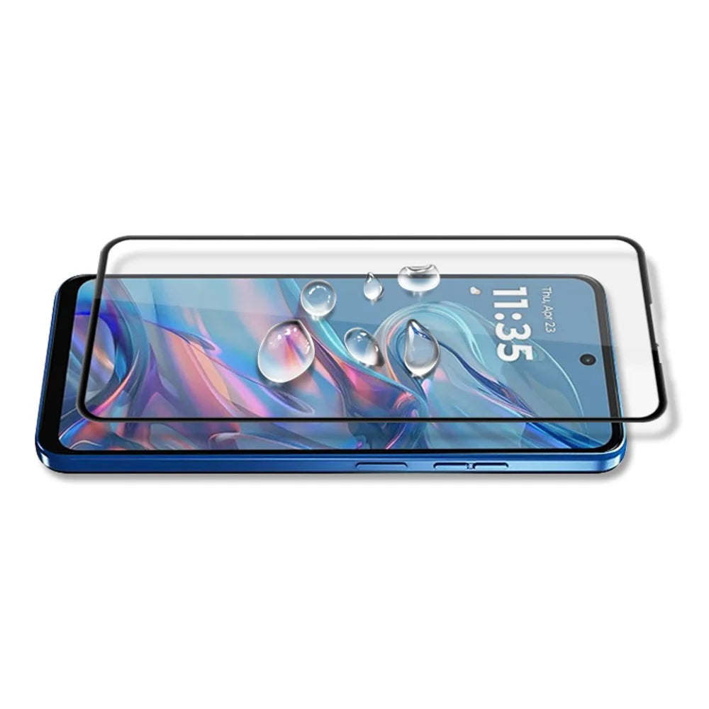 MOCOLO For Motorola Moto G45 5G / G34 5G Screen Protector Anti-Shatter Silk Printing Tempered Glass Film - Black - 4