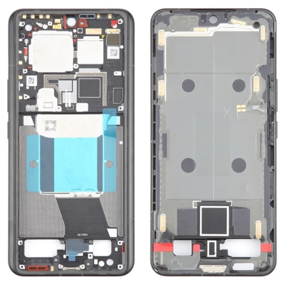 For Xiaomi 14 Ultra Middle Plate Frame Repair Part (A-Side) (Without Logo) - Black - 1