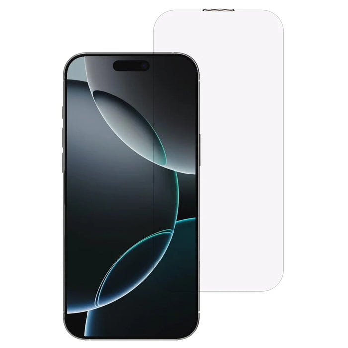 For iPhone 16 Pro Max Screen Protector Crystal Clear Purple Light Tempered Glass Film Built-In Dust-Proof Mesh - 1