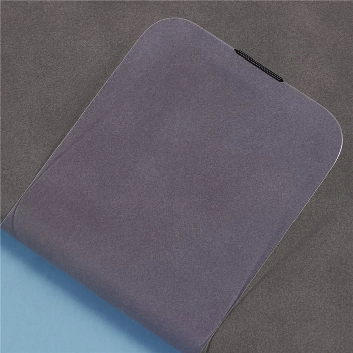 For iPhone 16 Pro Max Screen Protector Crystal Clear Purple Light Tempered Glass Film Built-In Dust-Proof Mesh - 5