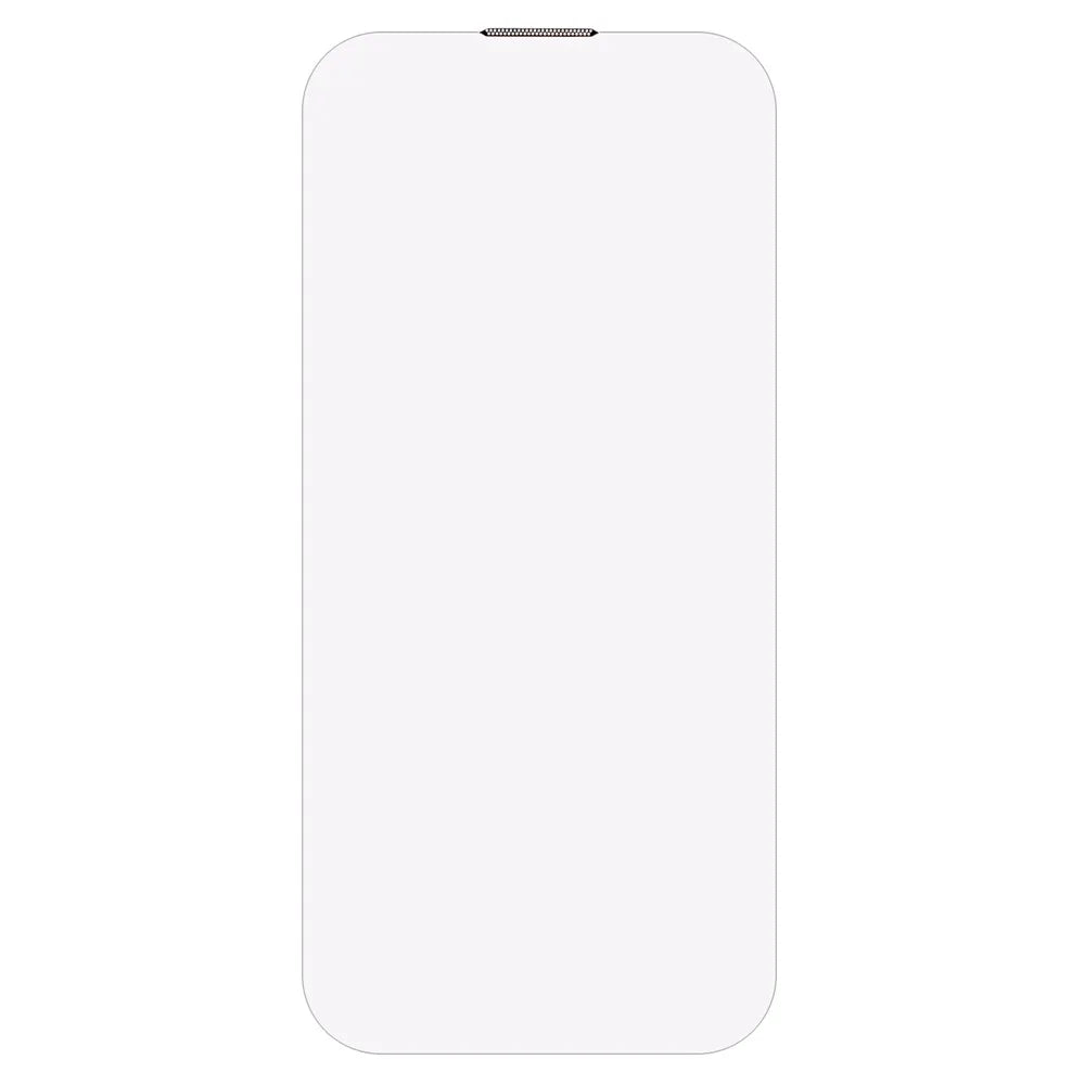 For iPhone 16 Plus Screen Protector Crystal Clear Purple Light Tempered Glass Film Built-In Dust-Proof Mesh - 2