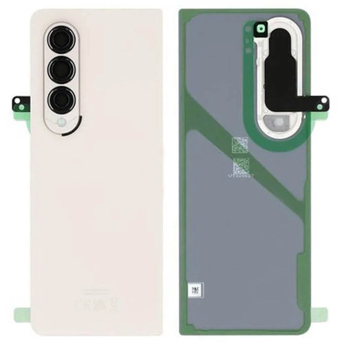 For Samsung Galaxy Z Fold4 5G F936 Battery Housing with Adhesive Sticker + Camera Lens Cover (Without Logo) - Beige - 1