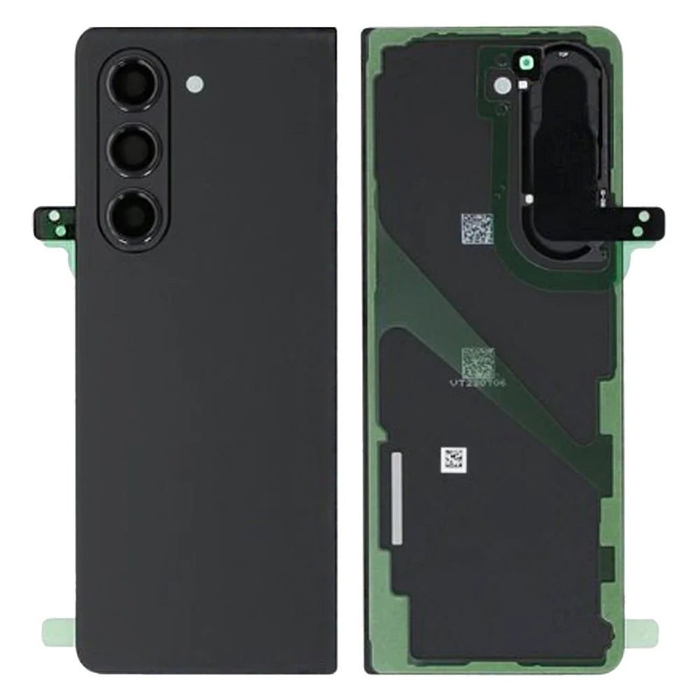 For Samsung Galaxy Z Fold5 5G F946 Battery Housing with Adhesive Sticker + Camera Lens Cover (Without Logo) - Phantom Black - 1
