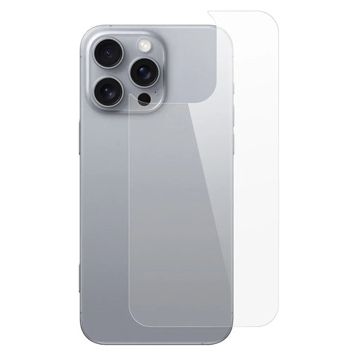 For iPhone 16 Pro Max Tempered Glass Phone Back Protector 0.3mm Arc Edge HD Clear Back Film - 1