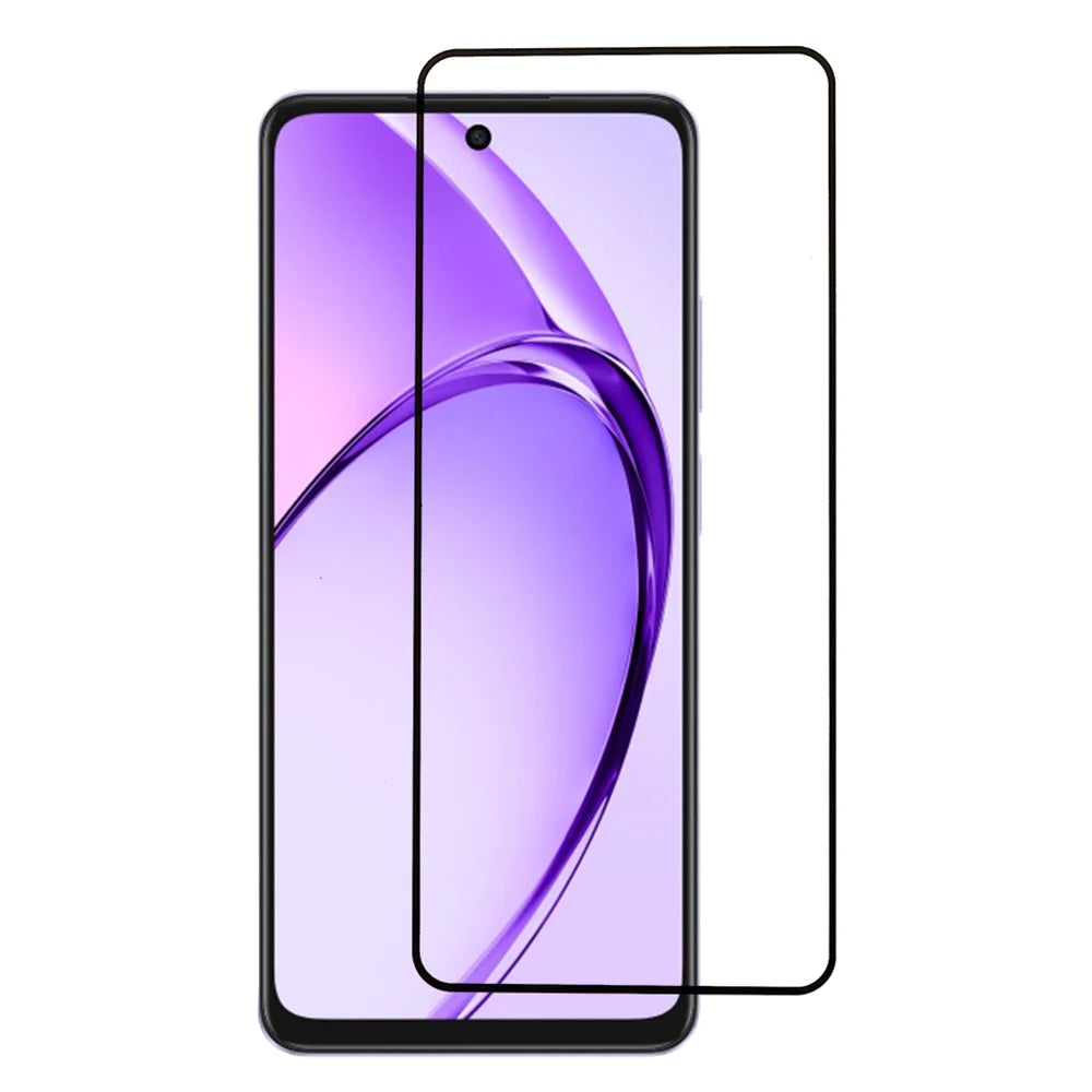 For Oppo A40 4G Screen Protector Silk Printing Full Glue Tempered Glass Screen Film - 1