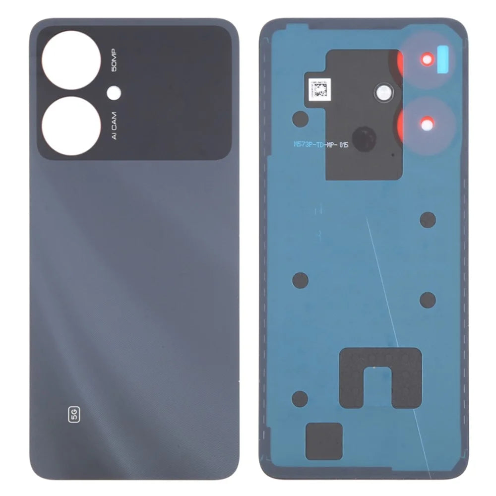 For Xiaomi Poco M6 5G OEM Battery Door Cover Replacement Part - Black - 1