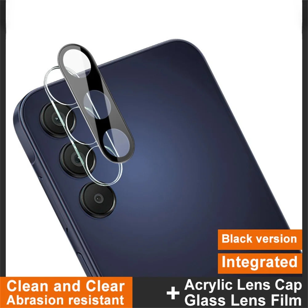 IMAK For Samsung Galaxy A16 5G / A16 4G Tempered Glass Lens Film+Acrylic Cap (Black Version) - 2