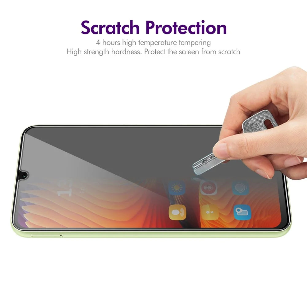 ENKAY HAT PRINCE For Samsung Galaxy A06 4G / A06 5G 2Pcs Privacy Screen Protector  28-degree Anti-Spy Tempered Glass - Black - 6