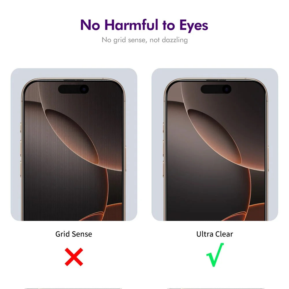 ENKAY HAT PRINCE For iPhone 16 Pro Anti-Spy Film   Silk Printing Tempered Glass Screen Protector with Installation Tool - Black - 5