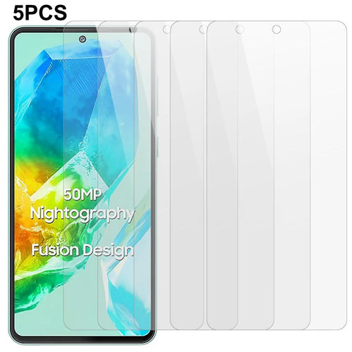 5Pcs For Samsung Galaxy M55s 5G Screen Protector 0.3mm 2.5D Tempered Glass Clear Film - 1