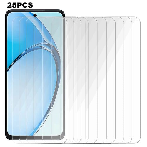 25Pcs for Oppo A60 5G Tempered Glass Screen Protector High Definition (No Package, with Wipes Set, Dust-absorber, Guide Sticker) - 1