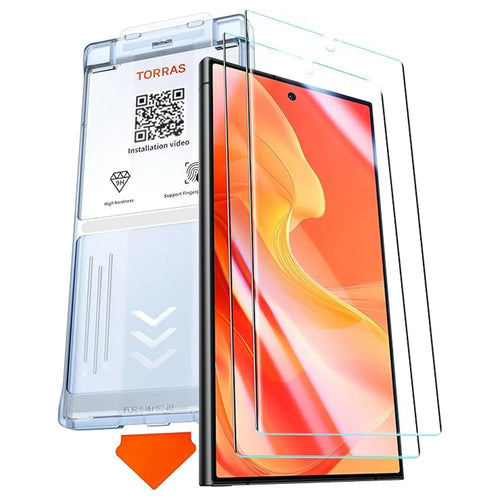 TORRAS GlassGo 2Pcs For Samsung Galaxy S24 Ultra Screen Protector Tempered Glass HD Film with Automatic Dust Removal Tool - 1