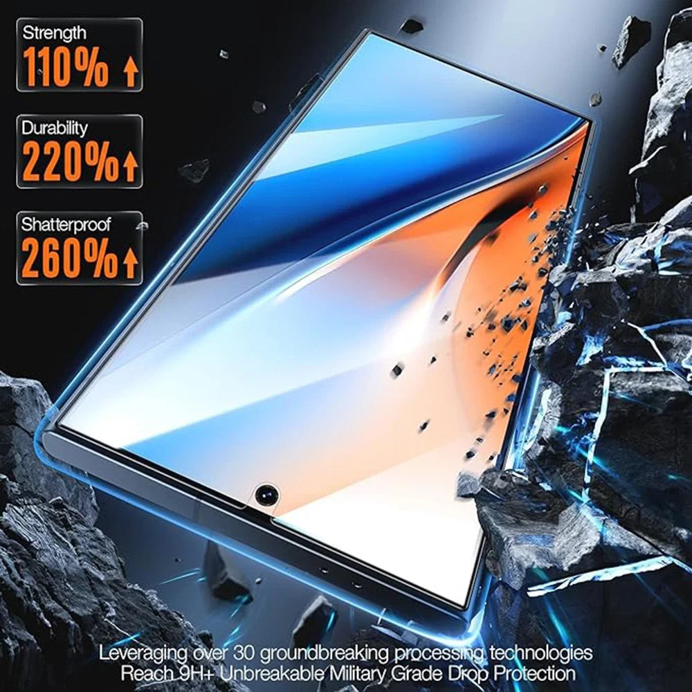 TORRAS GlassGo 2Pcs For Samsung Galaxy S24 Ultra Screen Protector Tempered Glass HD Film with Automatic Dust Removal Tool - 4