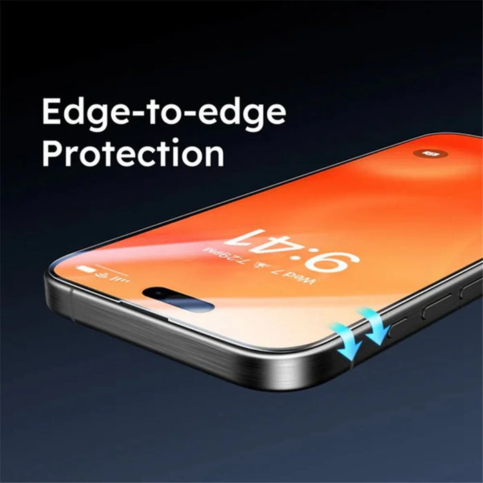 TORRAS Glassgo For iPhone 16 Pro Max Screen Protector Tempered Glass HD Film with Automatic Dust Removal Tool - 6