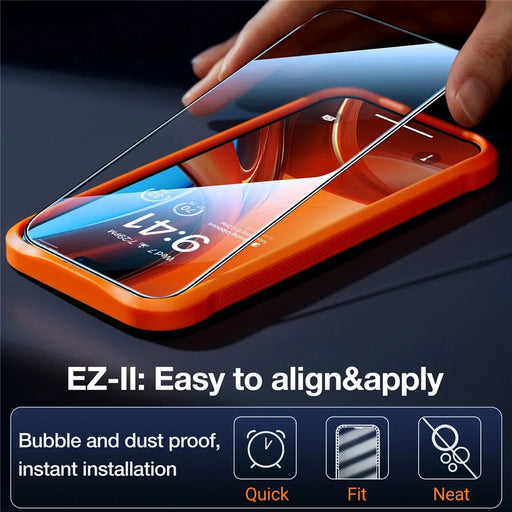 TORRAS Glassgo For iPhone 16 Anti Spy Screen Protector Tempered Glass Private Film with Auto-Align Frame - 2
