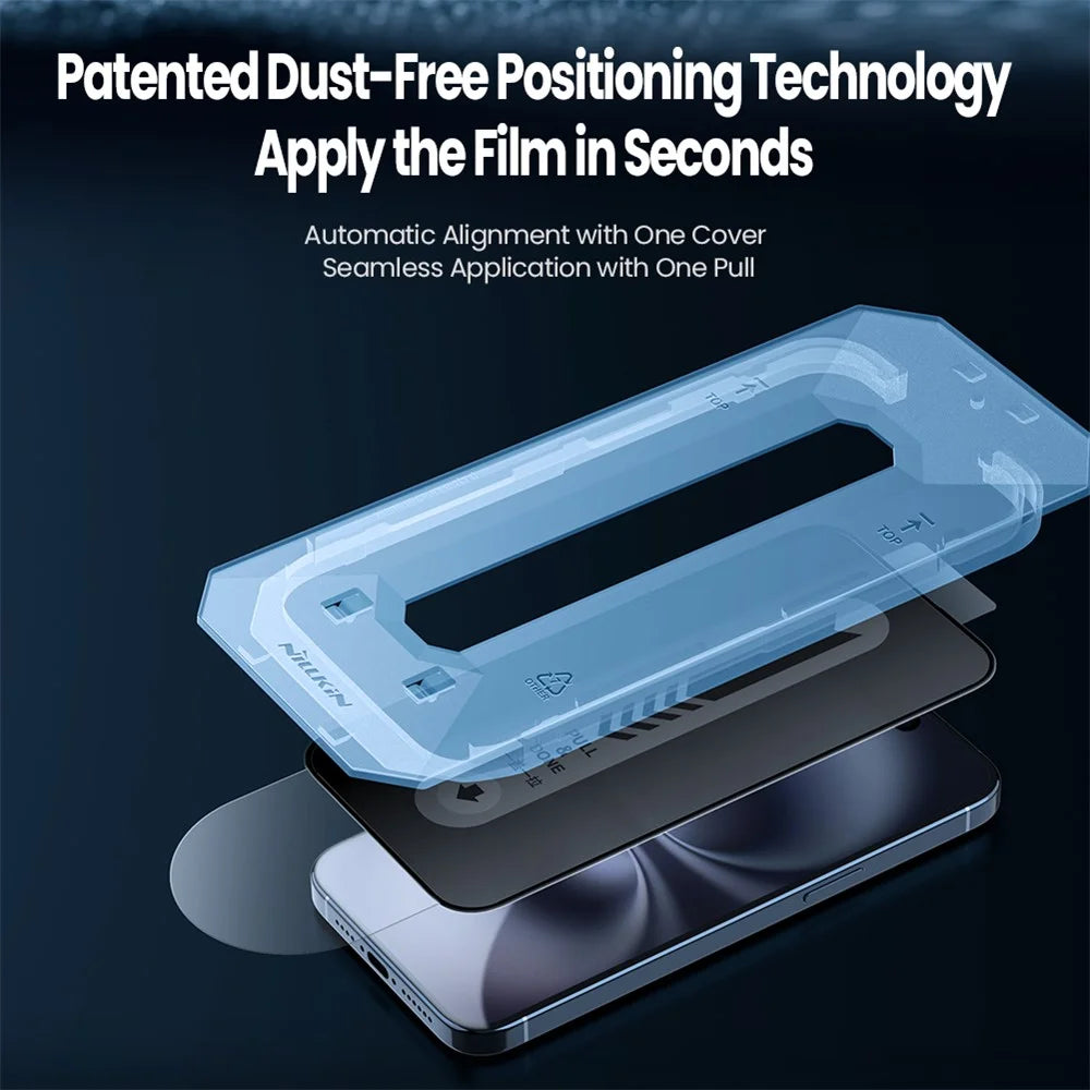 NILLKIN For iPhone 16 Plus Anti-Peep Screen Protector Anti-Scratch AGC Glass Full Screen Film - 7