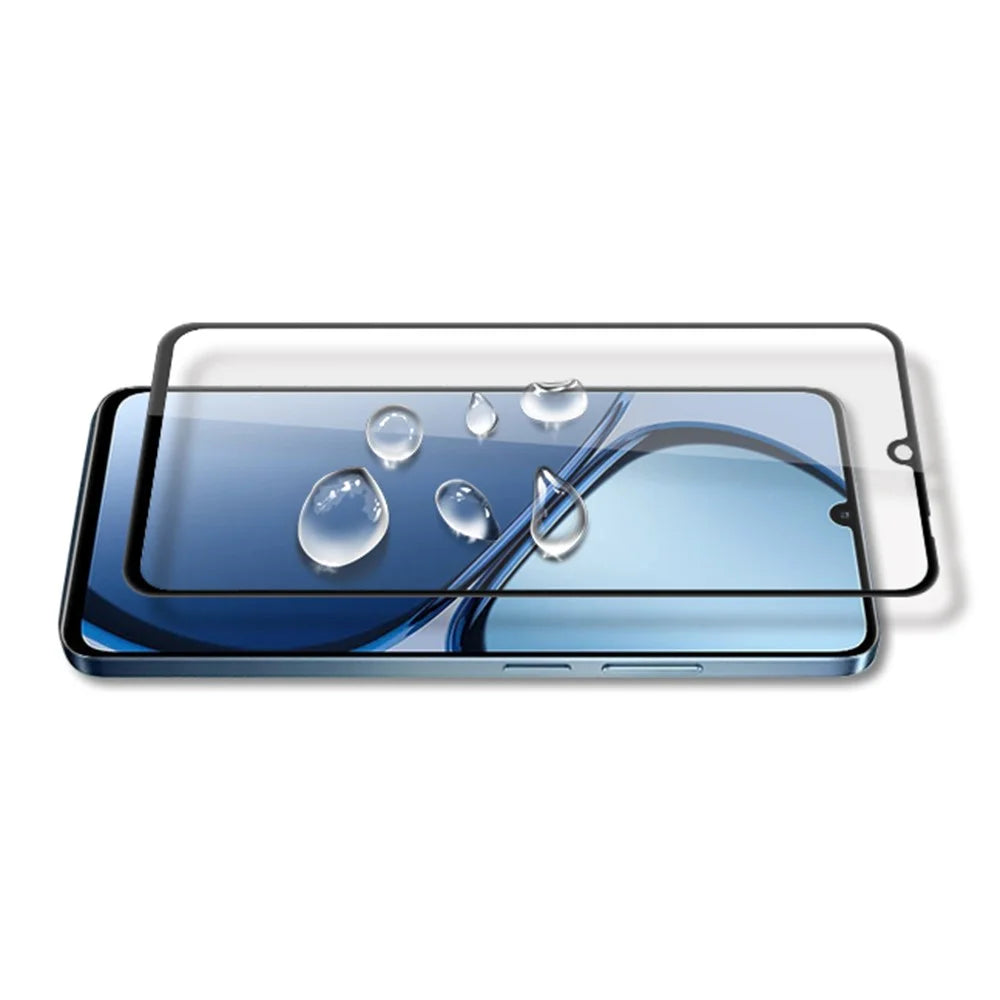 MOCOLO For Realme Note 60x 4G / C63 4G / C61 4G Screen Protector Anti-Shatter Silk Printing Tempered Glass Film - Black - 4