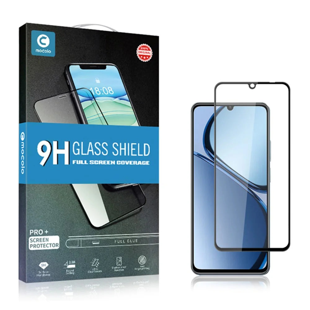 MOCOLO For Realme Note 60x 4G / C63 4G / C61 4G Screen Protector Anti-Shatter Silk Printing Tempered Glass Film - Black - 7