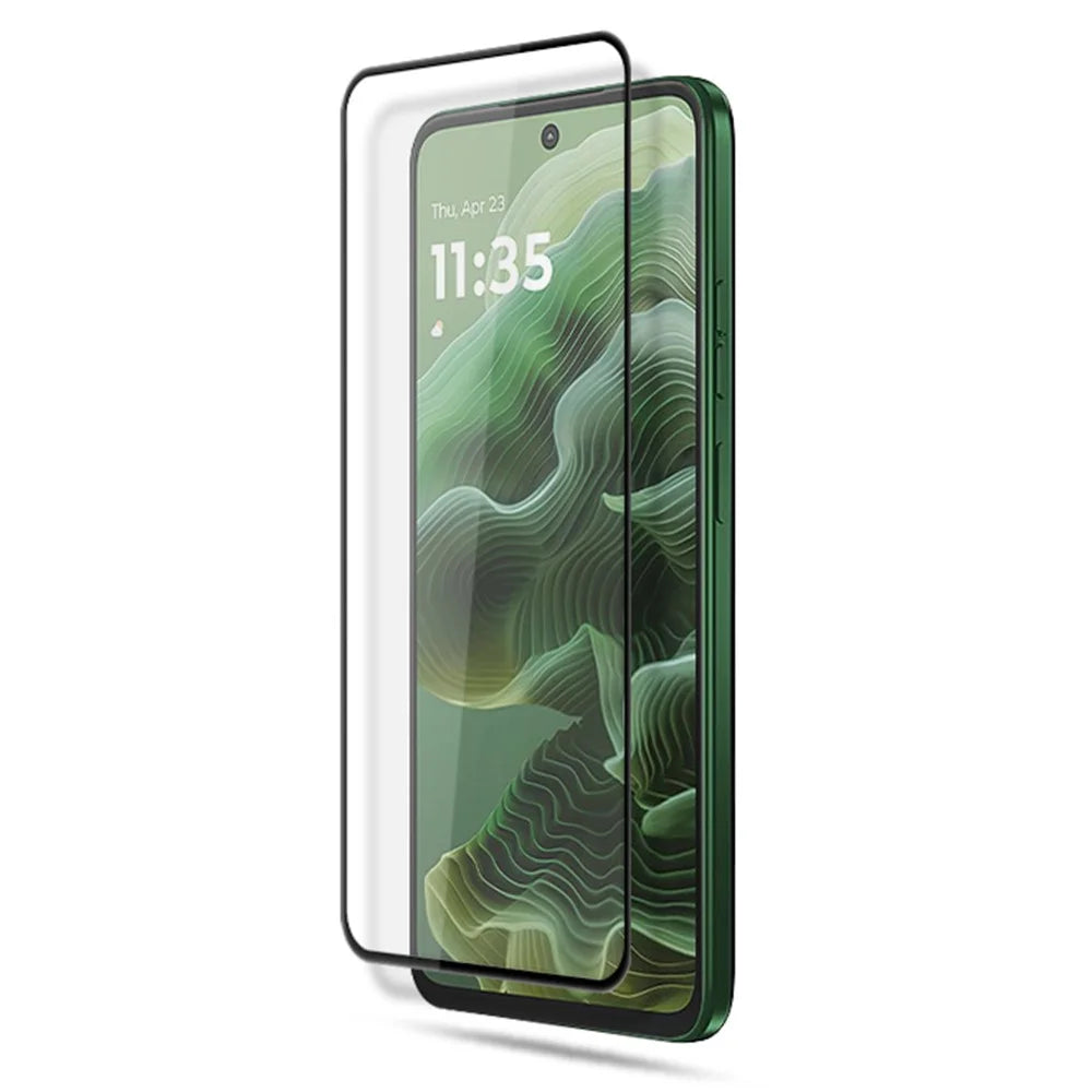 MOCOLO For Motorola Moto G56 5G / G35 5G Screen Protector Anti-Shatter Silk Printing Tempered Glass Film - Black - 3
