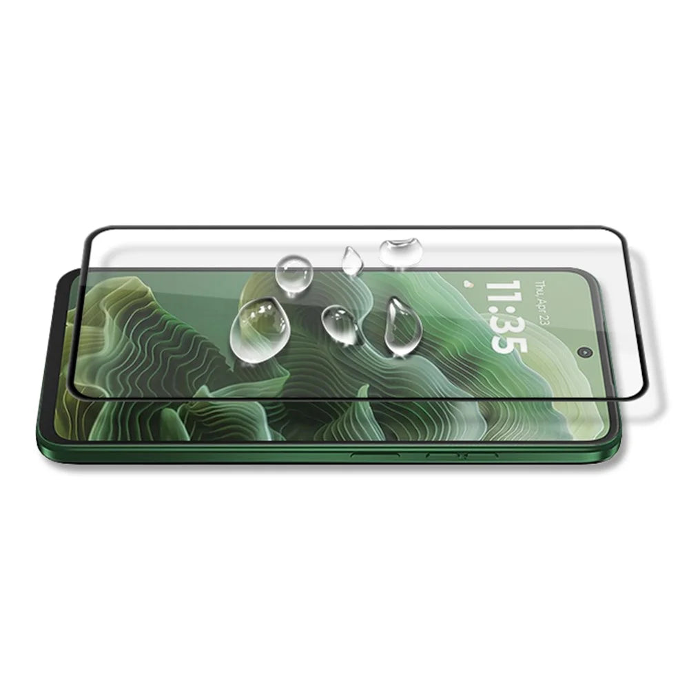 MOCOLO For Motorola Moto G56 5G / G35 5G Screen Protector Anti-Shatter Silk Printing Tempered Glass Film - Black - 4