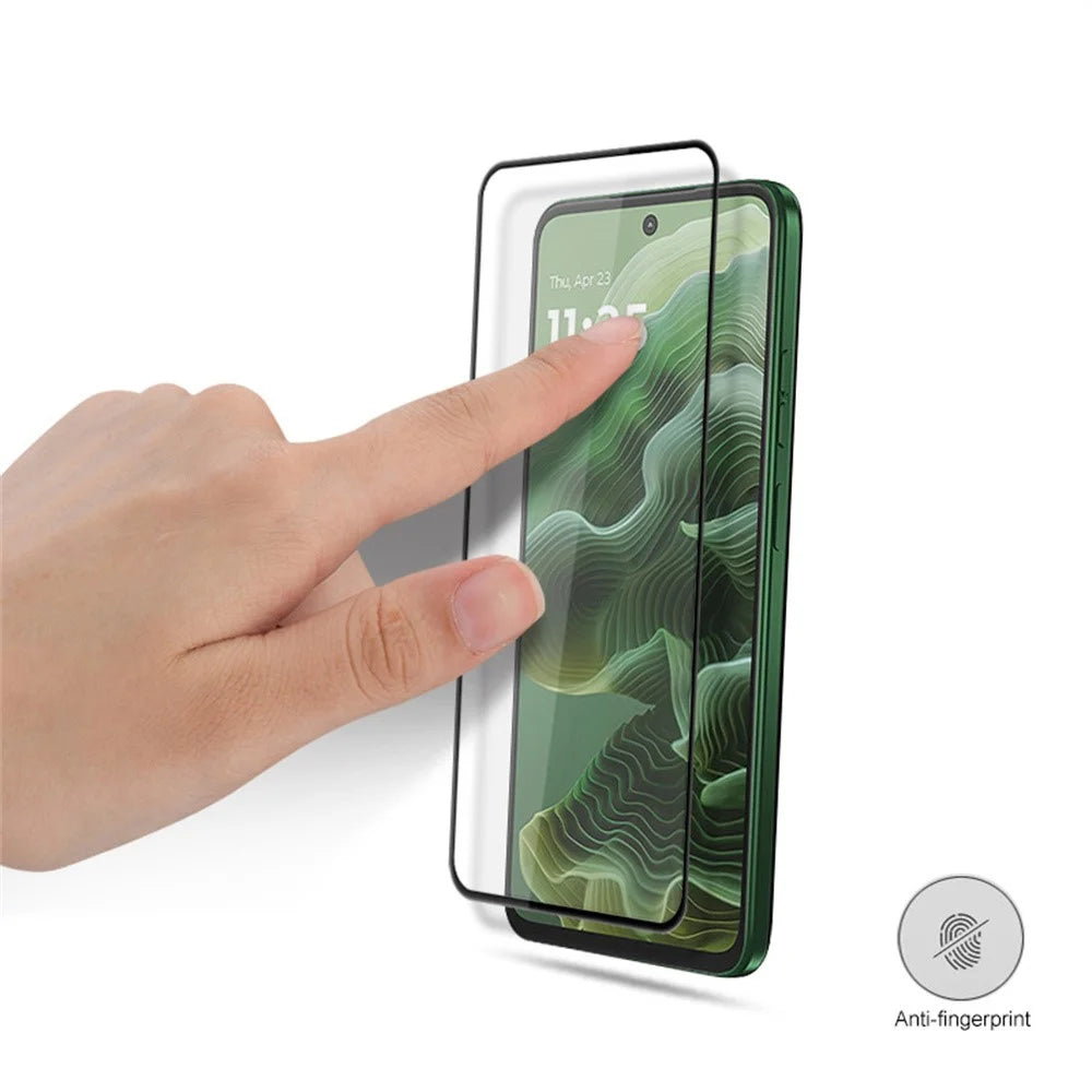 MOCOLO For Motorola Moto G56 5G / G35 5G Screen Protector Anti-Shatter Silk Printing Tempered Glass Film - Black - 5