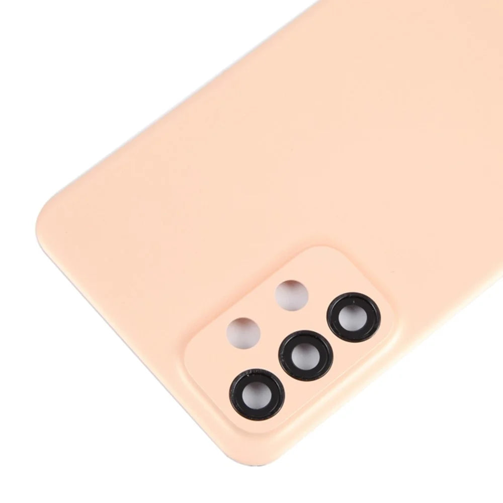 For Samsung Galaxy A23 4G A235 Battery Housing with Adhesive Sticker + Camera Lens Cover (Without Logo) - Pink - 5