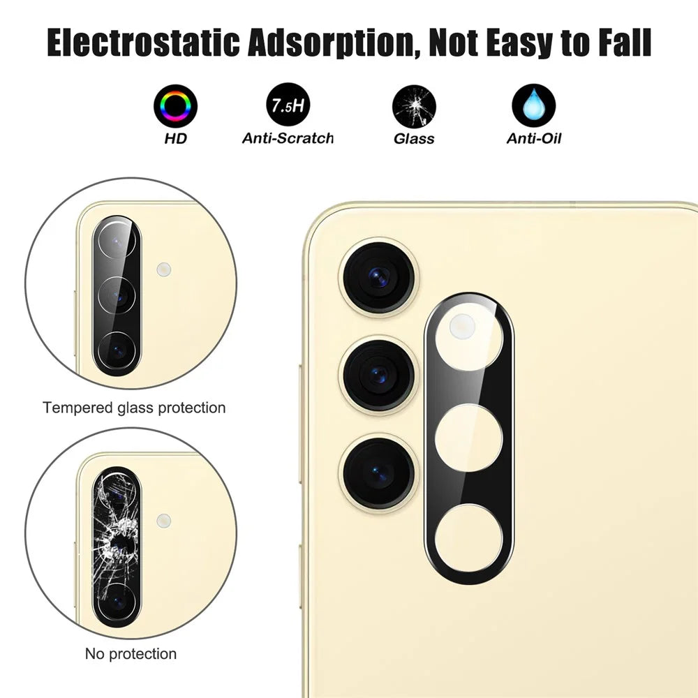 For Samsung Galaxy S24 FE Camera Lens Protector Black Tempered Glass Lens Film - 2
