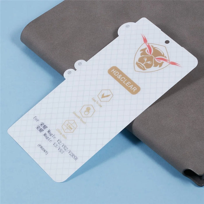 1 Set For Honor Magic V5 5G / Magic V2 5G / V2 RSR Porsche Design / V3 5G Screen Protector Inside + Front Clear Soft TPU Film - 3