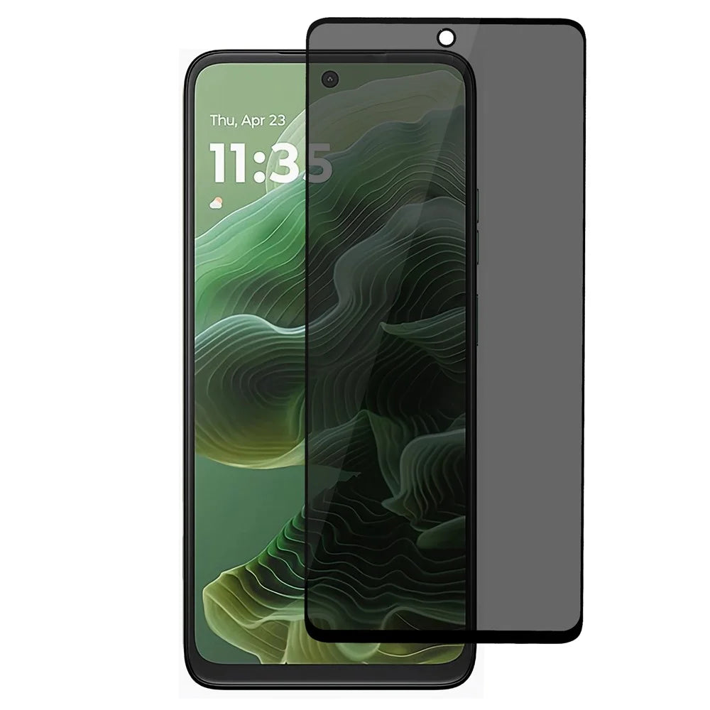 For Motorola Moto G35 5G Anti-Peep Full Covering Screen Protector Silk Printing Tempered Glass Film - 1
