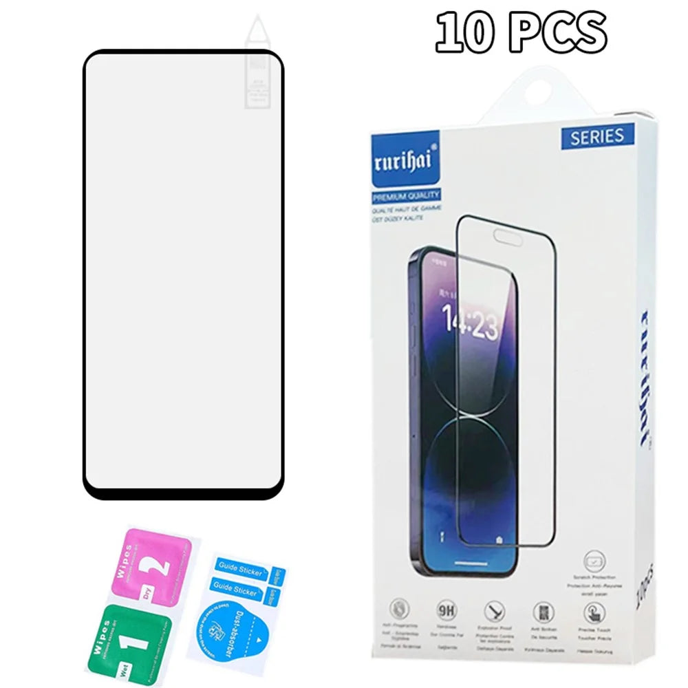RURIHAI 10Pcs For Motorola Moto G55 5G High Aluminium-Silicon Glass Film 0.26mm 2.5D Secondary Hardening Screen Protector - 6