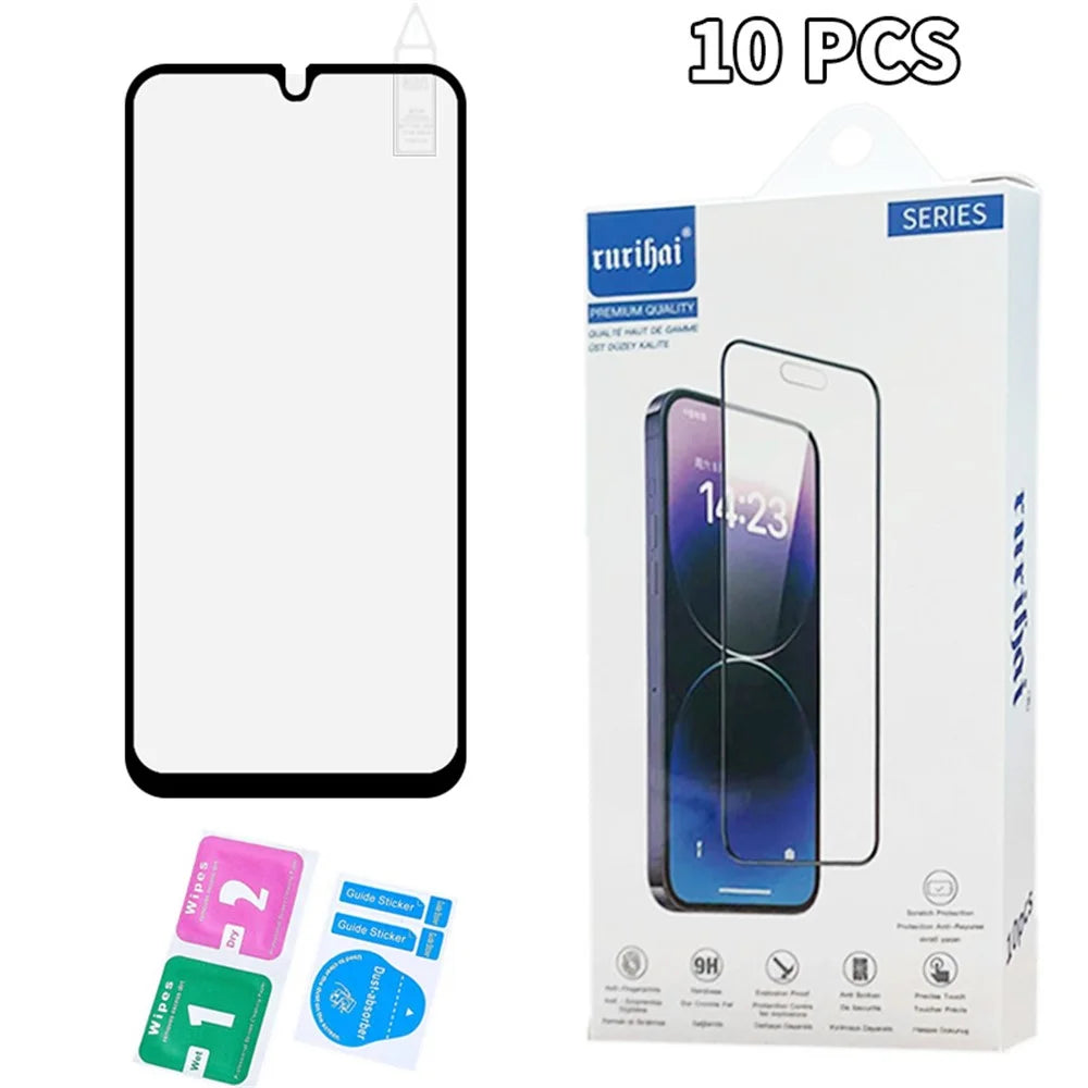 RURIHAI 10Pcs For Samsung Galaxy A16 5G / A16 4G High Aluminium-Silicon Glass Film 0.26mm 2.5D Secondary Hardening Screen Protector - 6