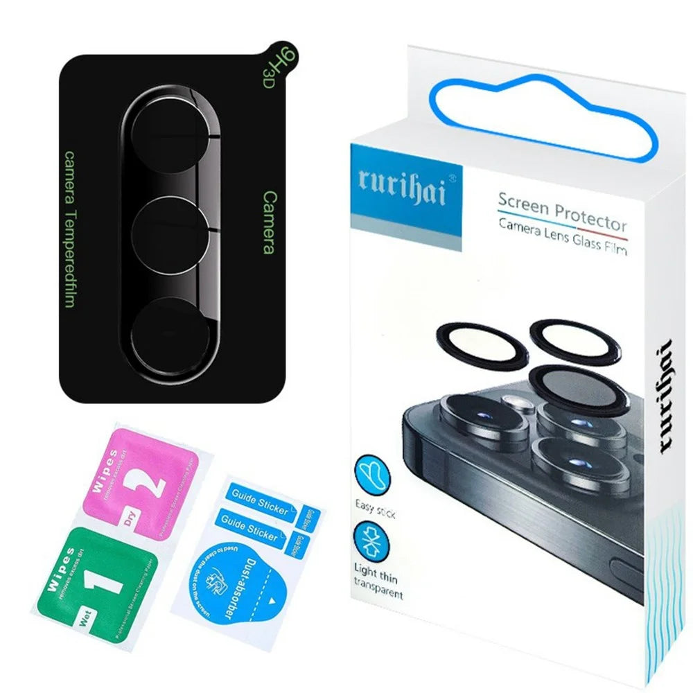 RURIHAI For Samsung Galaxy S25 Camera Lens Protector 3D Silk Printing High Aluminum-Silicon Glass Lens Film - 5
