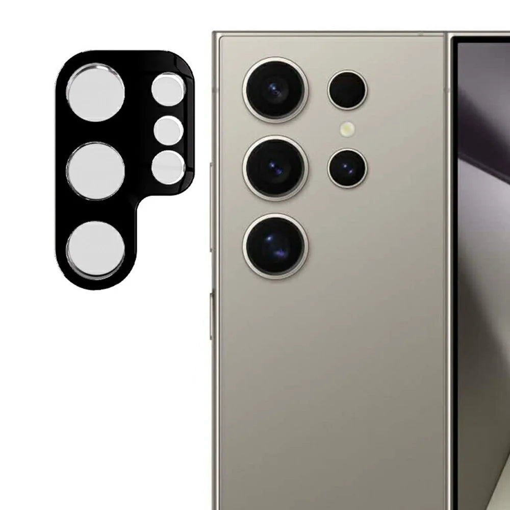 RURIHAI For Samsung Galaxy S25 Ultra Camera Lens Protector 3D Silk Printing High Aluminum-Silicon Glass Lens Film - 1
