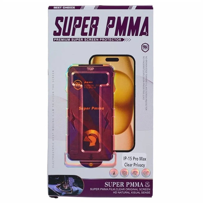 For iPhone 16 Plus Screen Protector Full Coverage Privacy PET Film with Installation Tool - 6