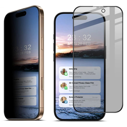 IMAK For iPhone 16 Pro Anti-Peep Tempered Glass Screen Protector Full Coverage - 1